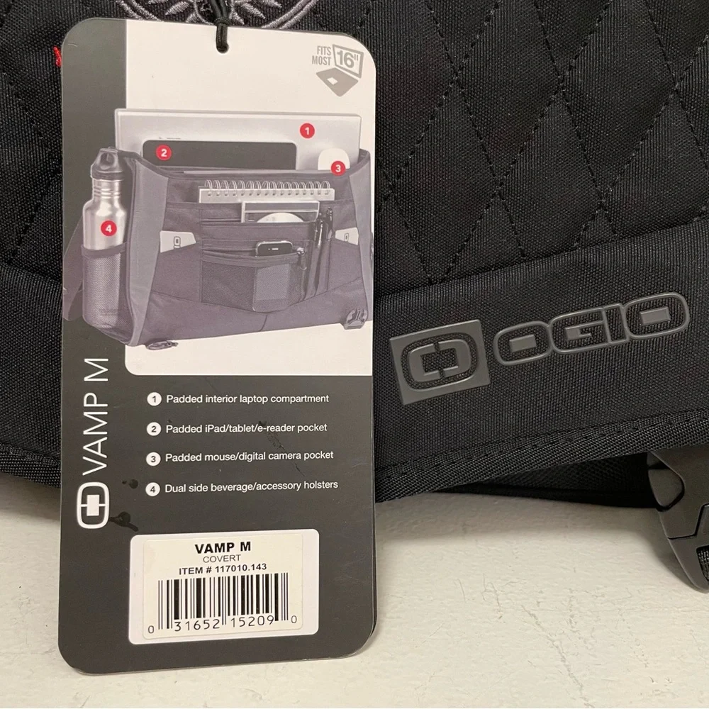 🆕 OGIO Vamp M Covert Black Laptop Case Messenger Bag - Verizon Wireless logo